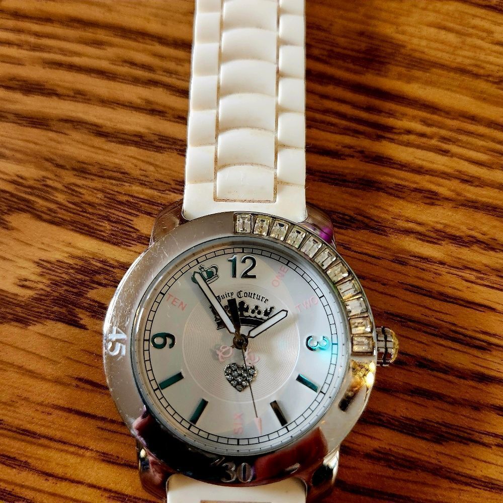 JUICY COUTURE Vintage Silver And Crystal Boyfriend Watch WHIMSYGOTH - Picture 2 of 14